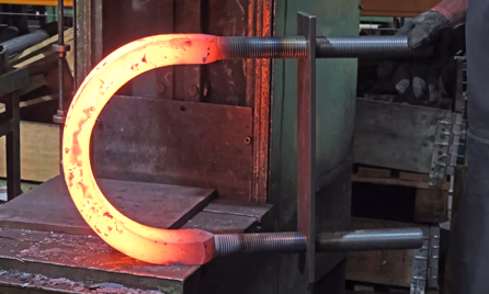 hot bending of 80x40mm S355 material