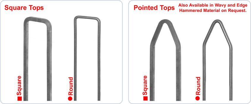 bow top railing and fencing components