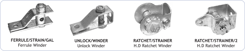 gate and fencing accessories ferrule strain winders ratchets