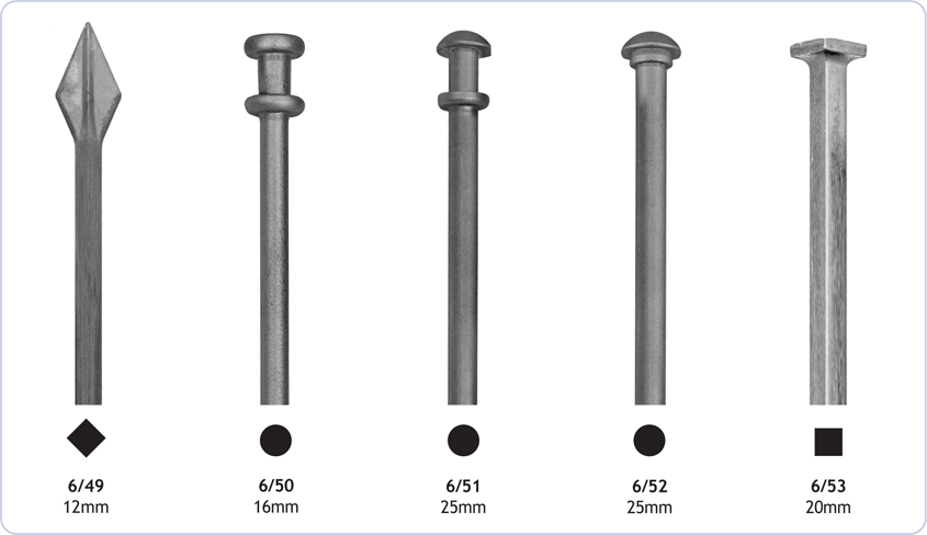 railheads finials ornamental decorative ironwork