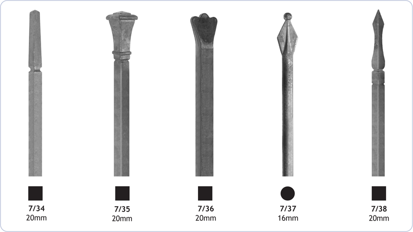 railheads finials ornamental decorative ironwork