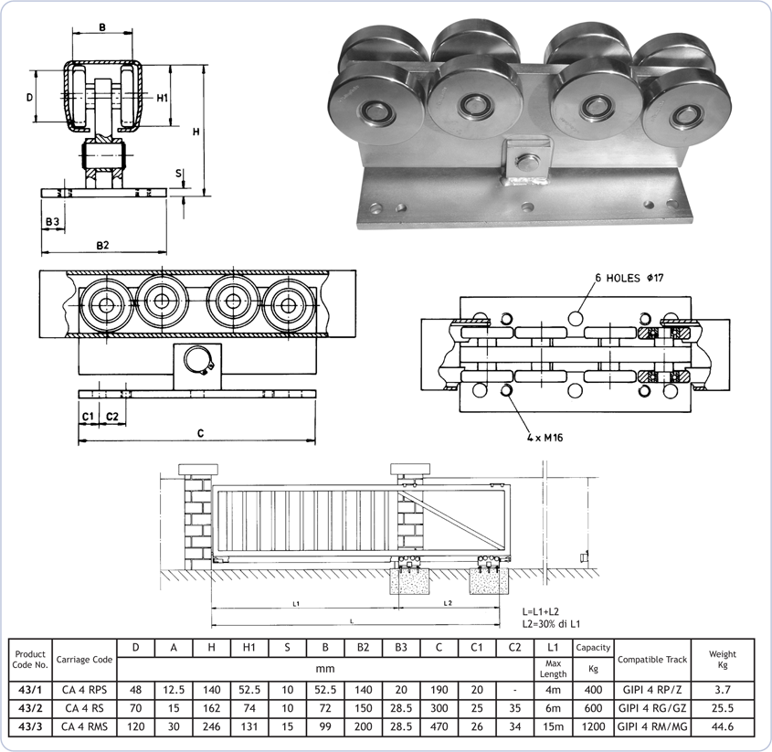 sliding cantilever gate accessories