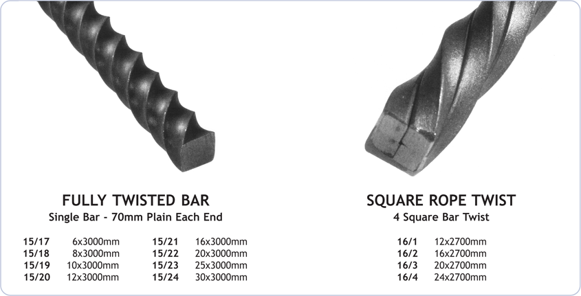 twisted decorative bar