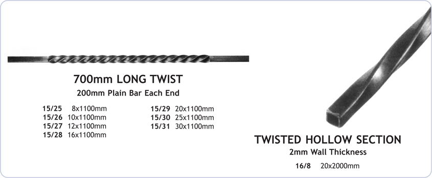 twisted decorative bar