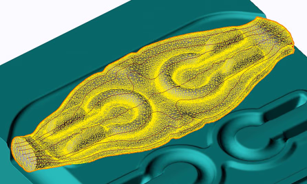 forging simulation mesh overlay