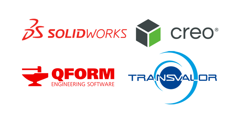 solidworks creo qform transvalor logos