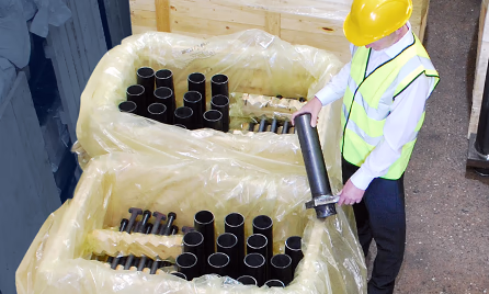 packing of foundation tube assemblies for hinkley point c powerstation
