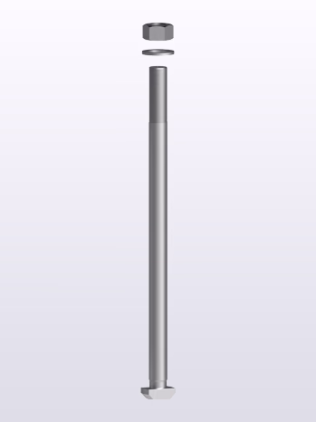 hammerhead t bolt with nut and washer