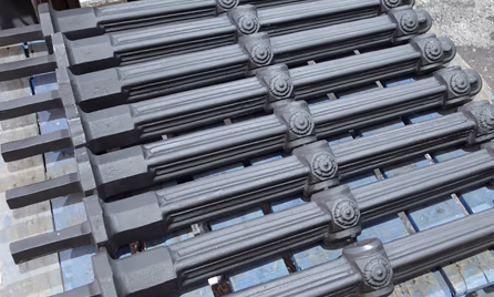 replication casting of decorative costal handrail bollards