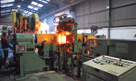 automated horizontal counterblow forging machine at brooks forgings ltd