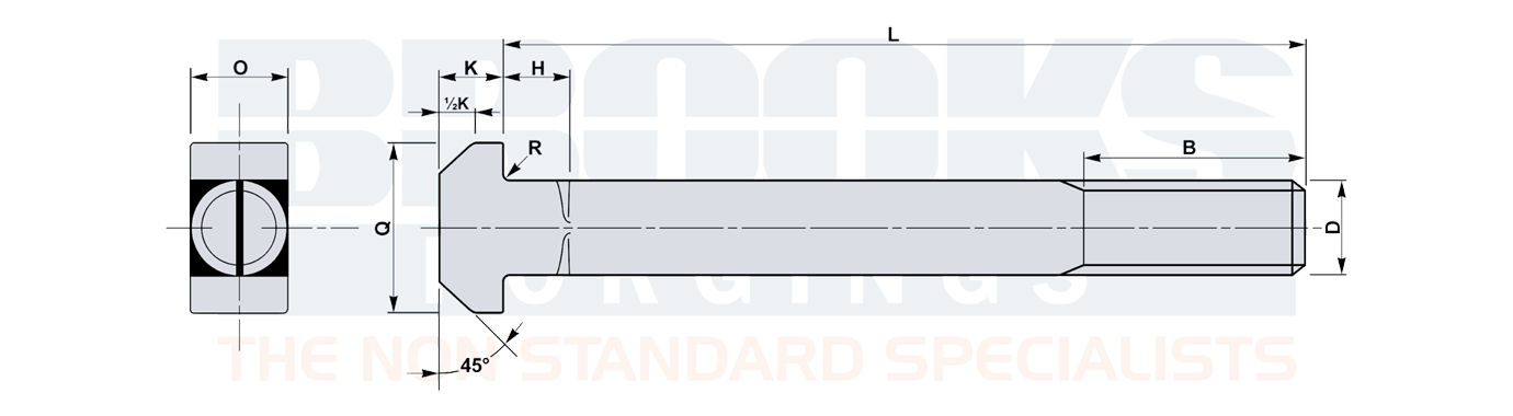 DIN 7992 Hammerhead T Bolts Diagram