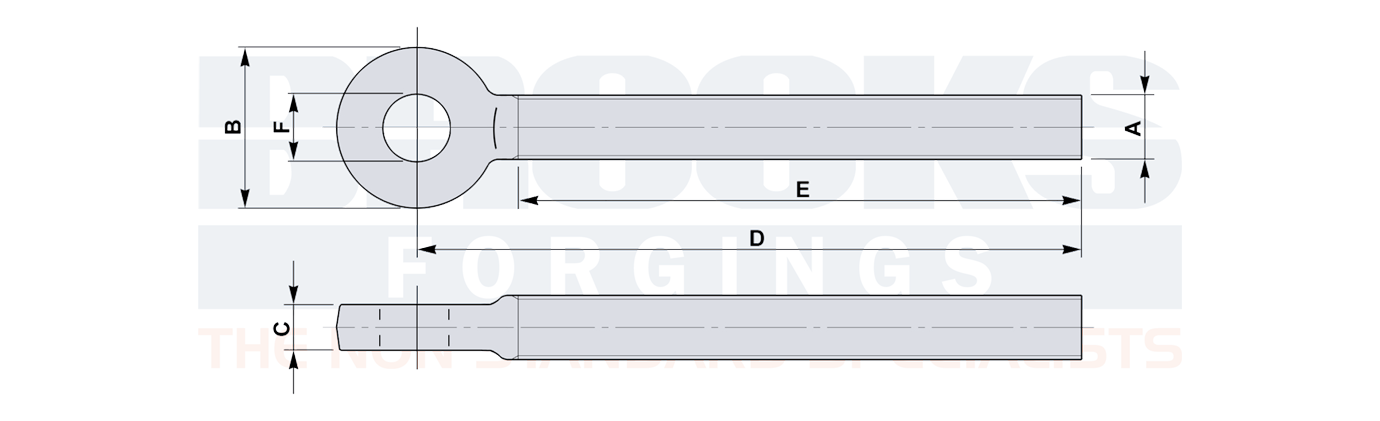 eyebolts with reduced eye thickness diagram drawing