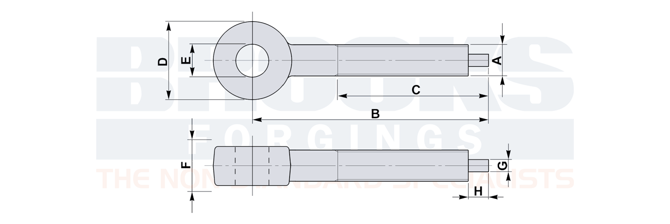 nib end eye bolts diagram drawing