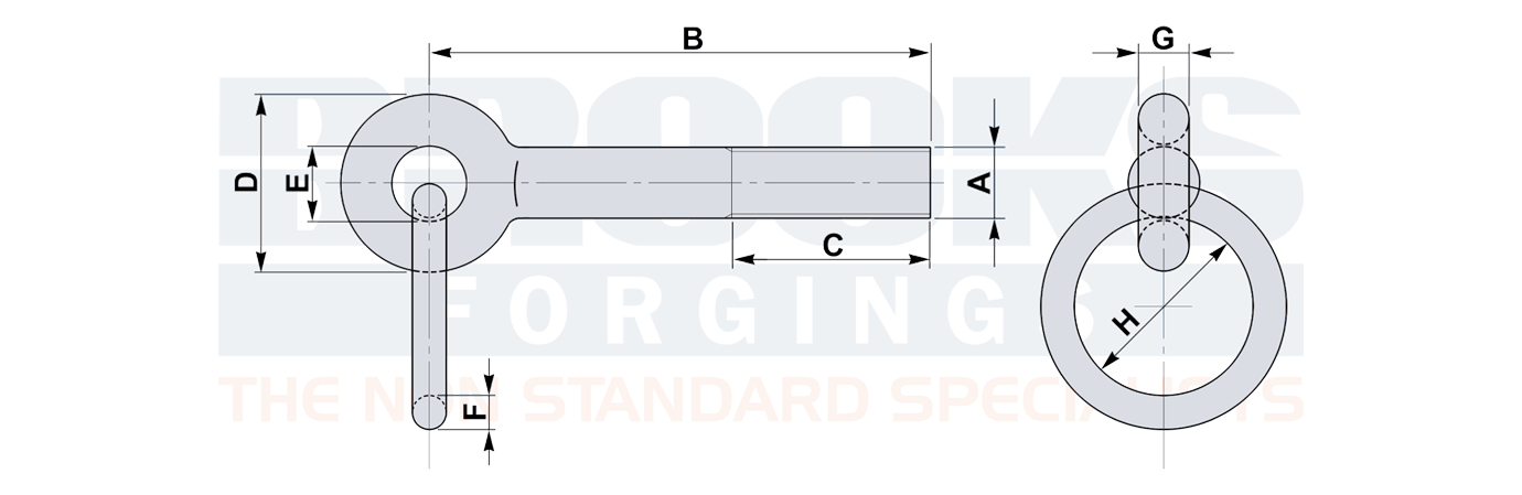 ring eye bolts diagram drawing