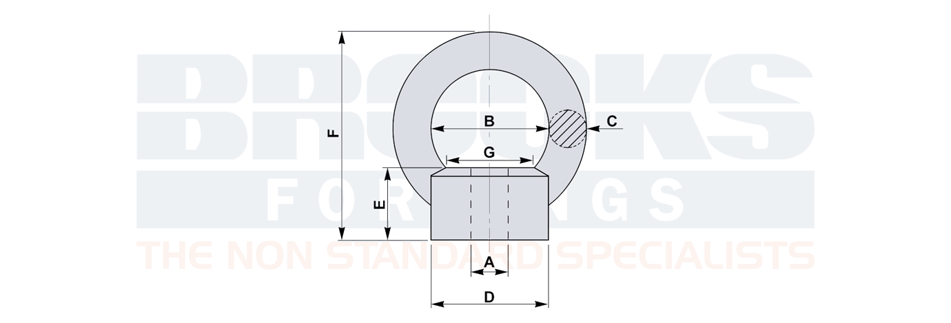 standard eye nuts diagram drawing