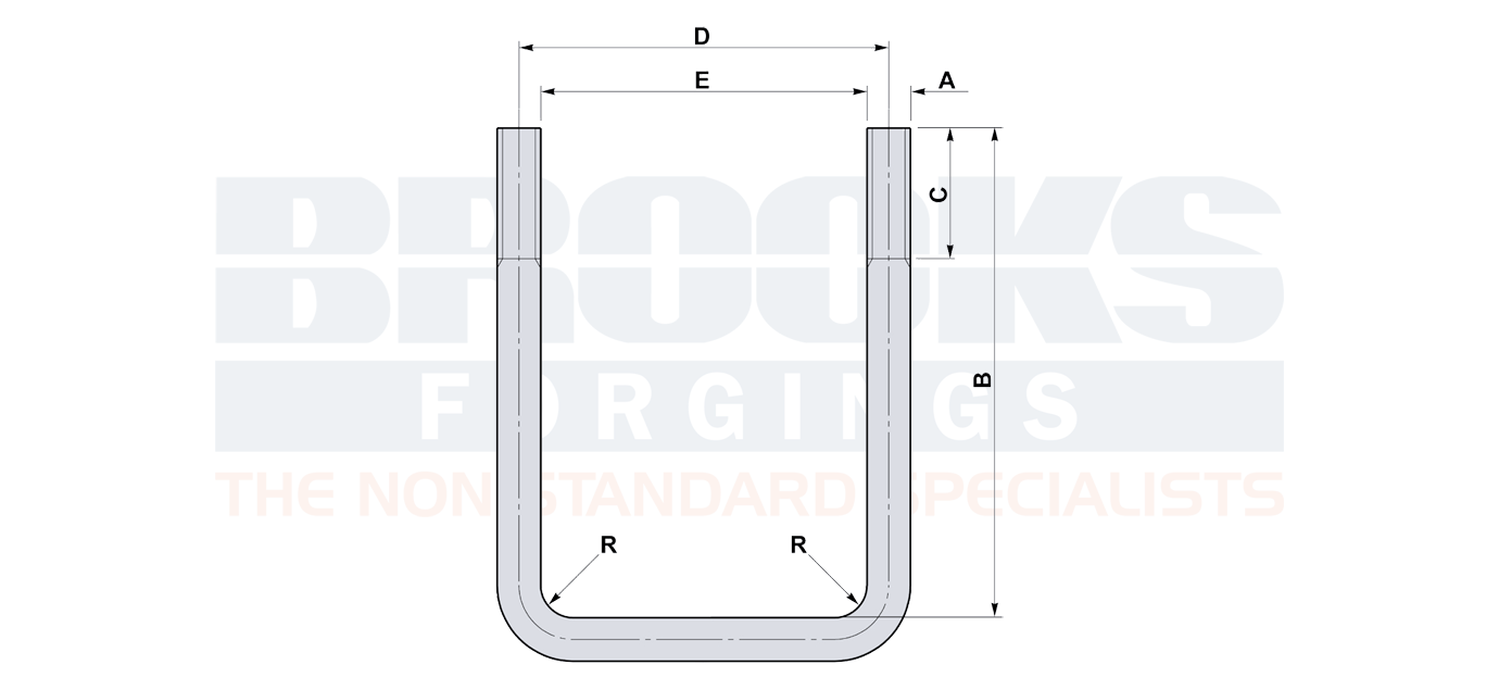 straight square back ubolts diagram