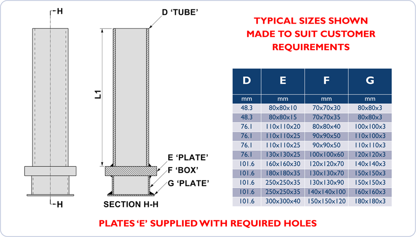 bolt tube assemblies plain
