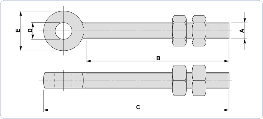 adjustable eyebolts diagram drawing