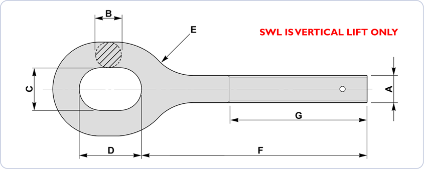 lift suspension eyebolts oval type diagram drawing