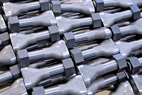 hot forged and machined mill liner bolts by Brooks Forgings