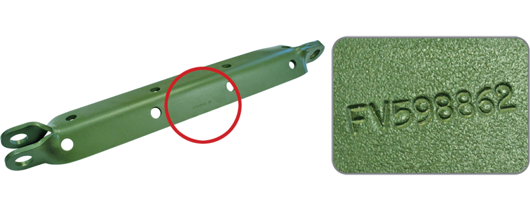 stamping and cold pressing marking example