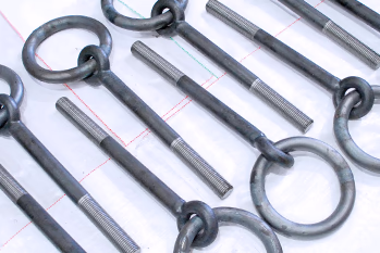 cast in concrete or resin in mooring rings by Brooks Forgings