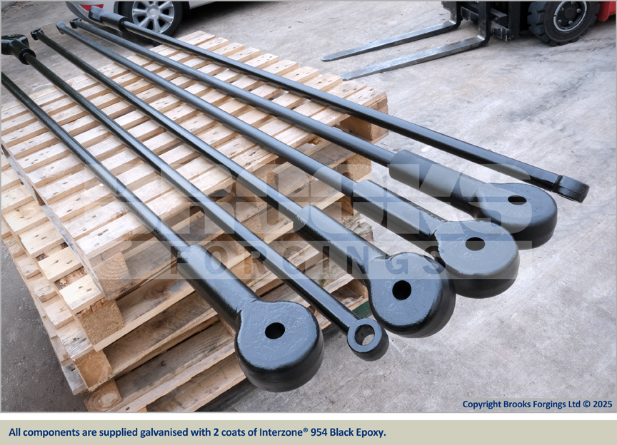 All components are supplied galvanised with 2 coats of Interzone® 954 Black Epoxy.