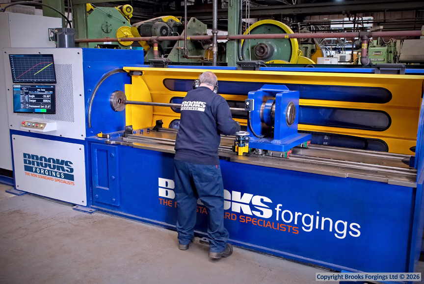 The new state-of-the-art 75,000Nm torsion testing and pre-setting machine at Brooks Forgings Ltd 