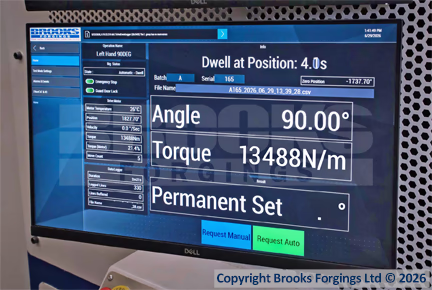 Live screen readouts detail critical information.