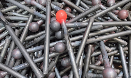open die forged balls on bar