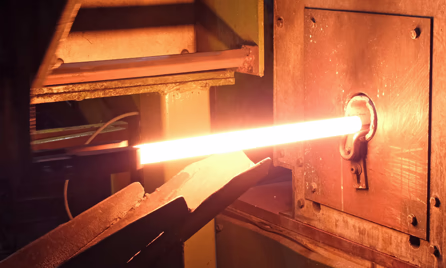 automated induction heating for horizontal counterblow forging