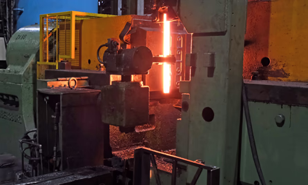 automated induction heating line for robotic upset forging capability