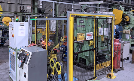 caged robotic upset forging cell at brooks forgings ltd