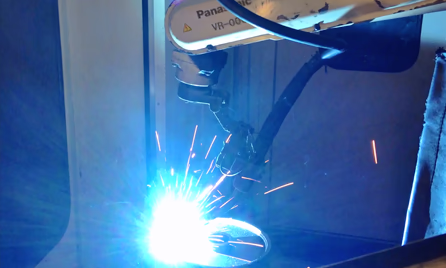 robot welding service at brooks forgings