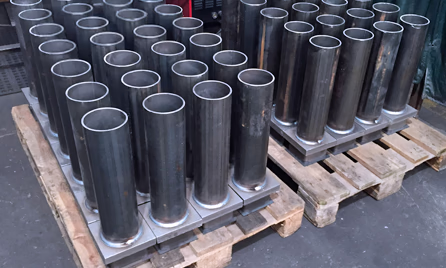 robot welded foundation tubes