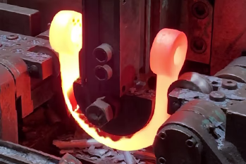 hot forming bending of shackles at Brooks Forgings