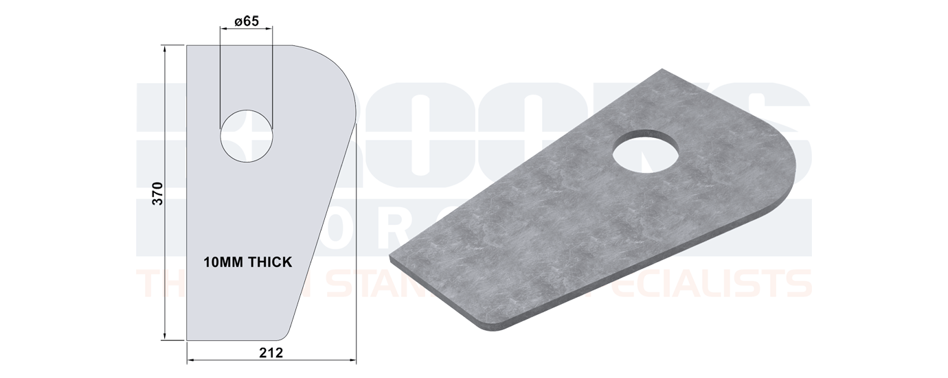 curved bar cheek mounting plate BFD6904
