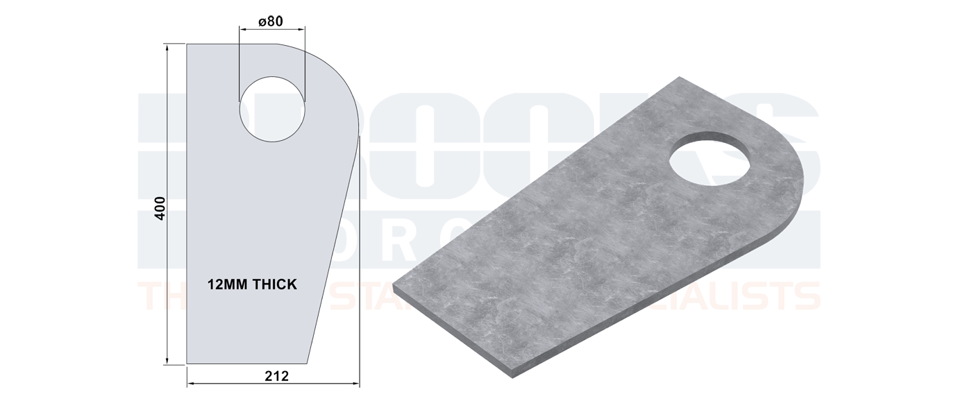 curved bar cheek mounting plate BFD7296