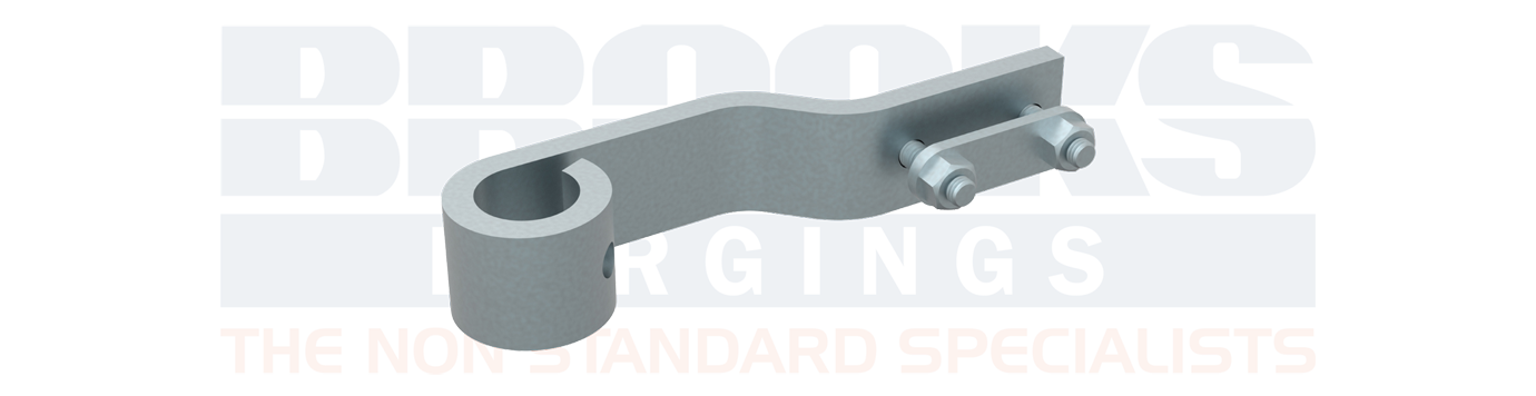 Eurobin Cranked Hinge Plate With Threads BFD3816