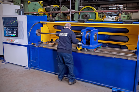torsion bar pre-setting and testing at Brooks Forgings