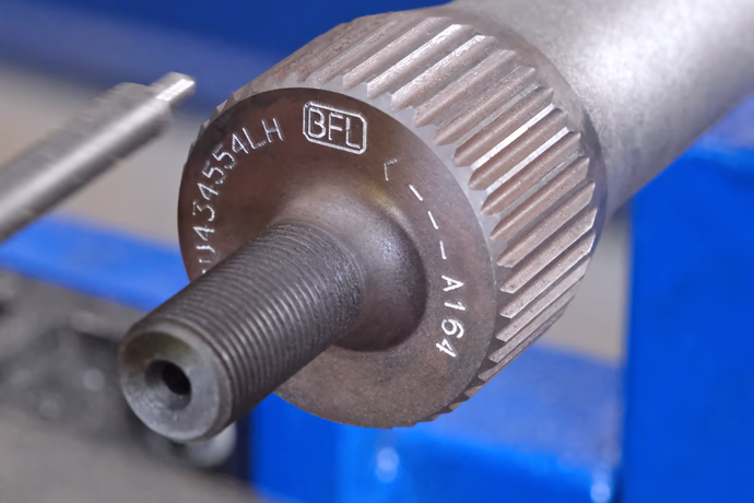 Each torsion bar produced at Brooks Forgings Ltd is fully marked for full traceability.