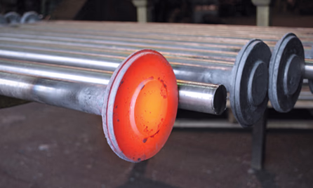 upset forging of flanged torsion bar half shafts