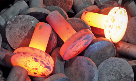 upset forged top hat close net forgings