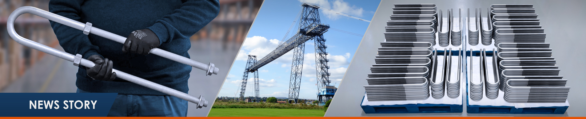  cable tensioning components u-bolts for newport transporter bridge restoration project by Volkerlaser