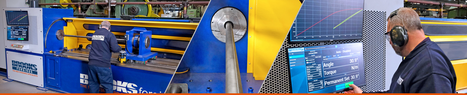 Torsion Bar Manufacturing 2026 02 Torsion Bar Pre-Setting Testing Scragging Machine at Brooks Forgings with 75000Nm, 80mm diameter, and 3 metre length capacity.