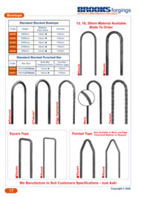 Bow Top Fencing Components