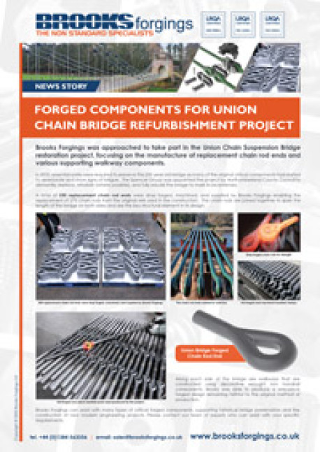 Forged Components For The Union Chain Suspension Bridge Refurbishment Project