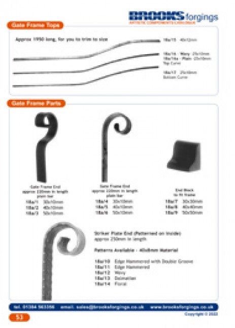 Gate Frame Parts