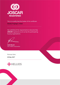JOSCAR Certificate Of Registration