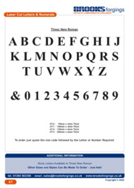 Laser Cut Letters & Numerials